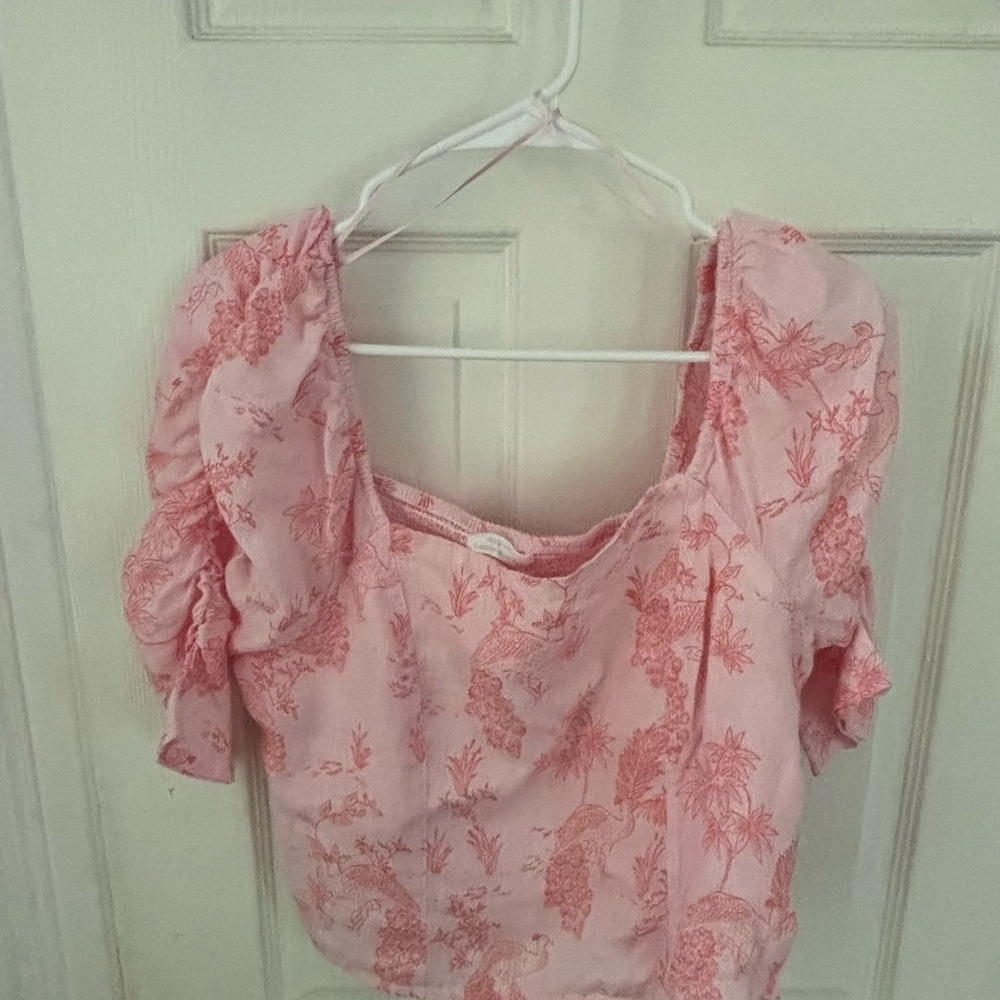 Cynthia Rowley Pink Floral Blouse